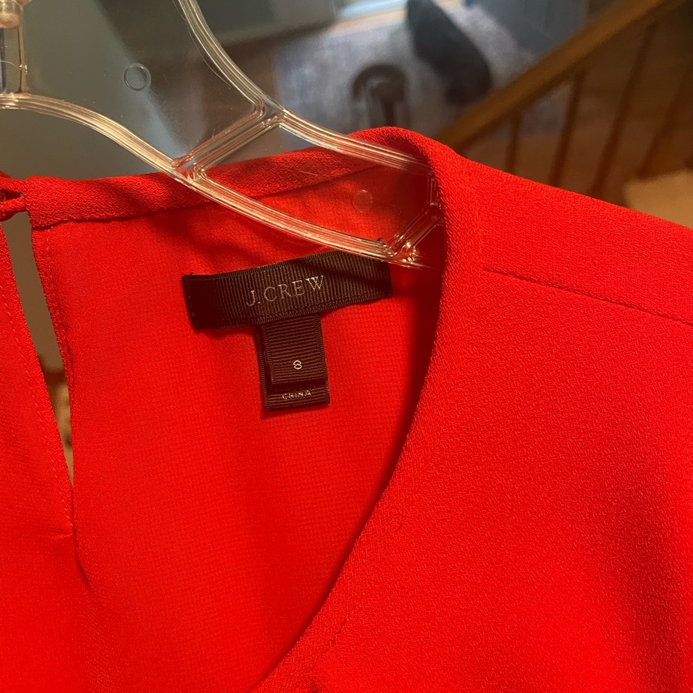 Dressy Red J Crew crepe cocktail dress